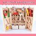 TRUSA DE SCULE DIN LEMN MONTESSORI CU 40 DE ACCESORII